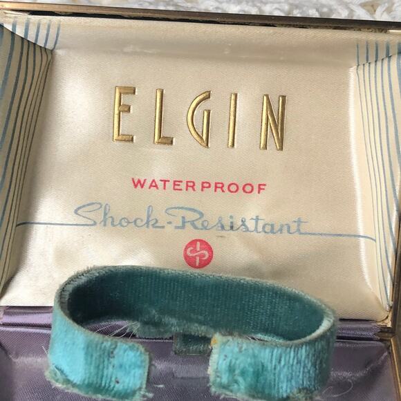 Vintage Elgin Original Wrist Watch Display Storage Box Case - Picture 12 of 13